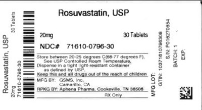 Label - 71610 0796 30