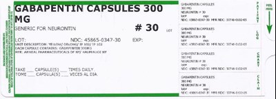 Bottle of 30 - gabapentin 300mg 6
