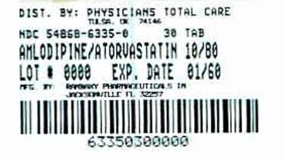 Principal Display Panel (10 mg/80 mg Tablet Label)