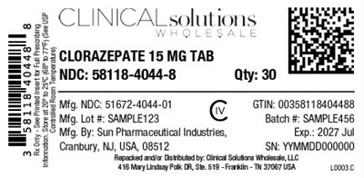 Clorazepate 15mg Tablet 30ct Blister Card (Clorazepate 04)