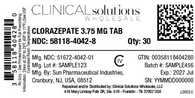 Clorazepate 3.75mg Tablet 30ct Blister Card (Image 01)