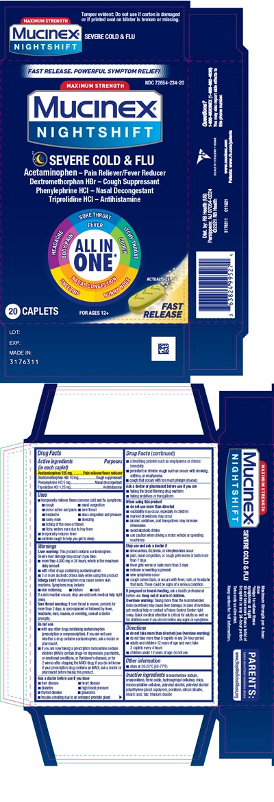 mucinex-01.jpg PRINCIPAL DISPLAY PANEL - 20 Caplet Blister Pack Carton - mucinex 01
