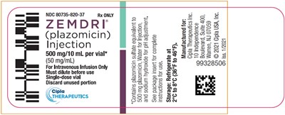 Principal Display Panel (10 mL Vial label)