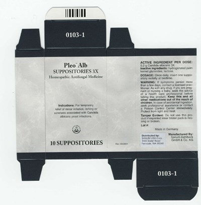 Principal Display Panel (10 Suppositories Carton)