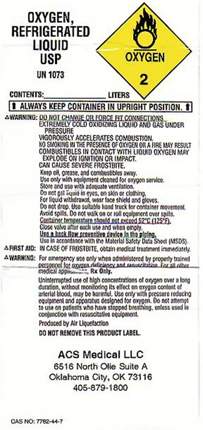 Liquid Label (Acs Medical Liq O2)