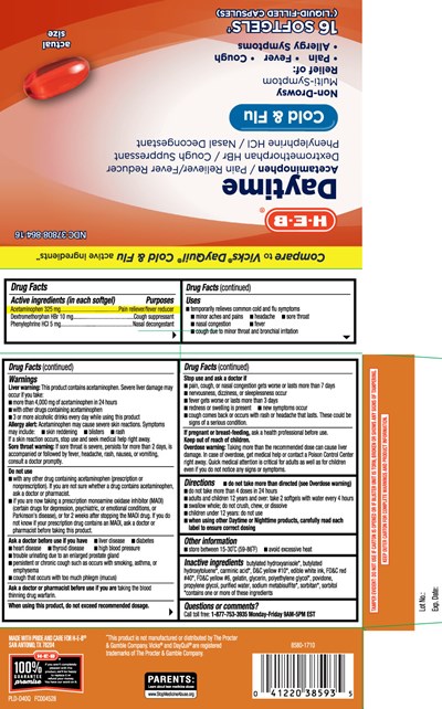 Acetaminophen 325 mg, Dextromethorphan Hbr 10 mg, Phenylephrine Hci 5 mg (Daytime Pe Softgels 1)