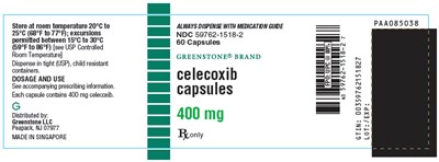 celecoxib-06.jpg PRINCIPAL DISPLAY PANEL - 400 mg Capsule Bottle Label - celecoxib 06