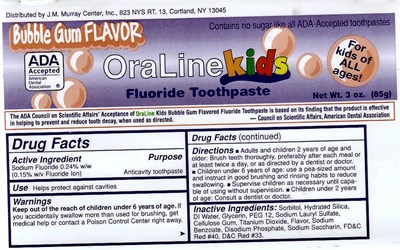 Oraline Kids Bg2 Label (Murray Oraline Kids Bg Paste)