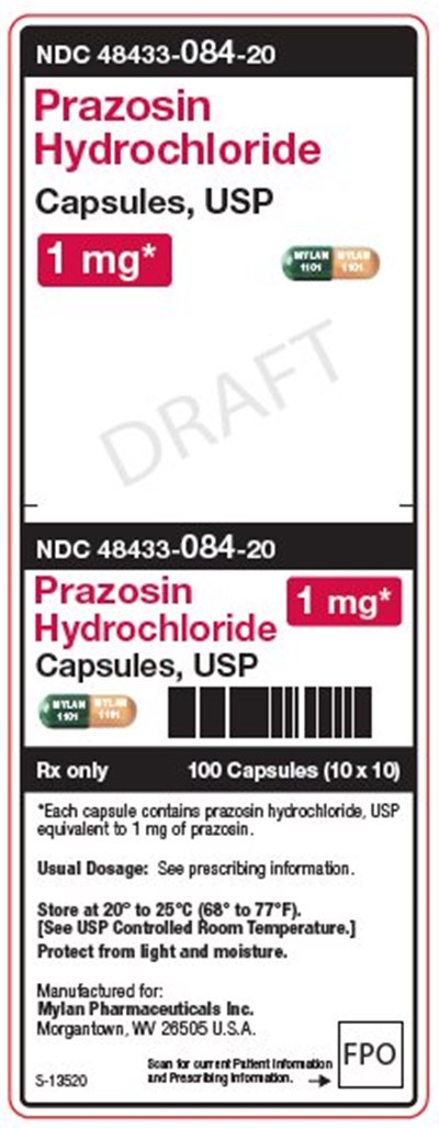 Prazosin Hydrochloride 1 mg Capsules, Usp Unit Carton Label (Image 02)