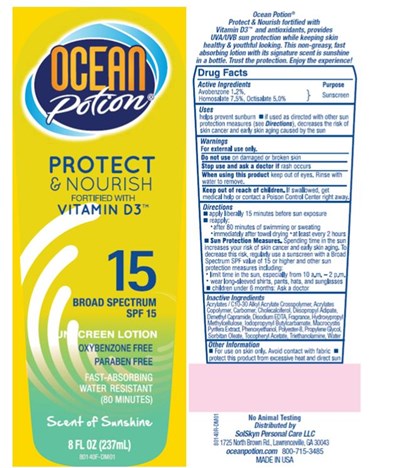Principal Display Panelocean Potionprotect&amp; Nourishvitamin D3spf 15sunscreen Lotion8 Fl Oz (237ml) (Op Spf15 8oz Sunscreen Lotion 01)