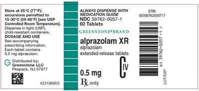 alprazolam-03.jpg PRINCIPAL DISPLAY PANEL - 0.5 mg Tablet Bottle Label - alprazolam 03