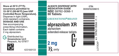 alprazolam-05.jpg PRINCIPAL DISPLAY PANEL - 2 mg Tablet Bottle Label - alprazolam 05