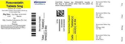 Rosuvastatin Tablets 5mg (Rosuvastatin Tablets 5mg 90s Bottle Label)