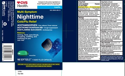 Acetaminophen 325 mg, Dextromethorphan Hbr 15 mg, Doxylamine Succinate 6.25 mg (Nighttime No Pse Pe Softgels Pur 1)