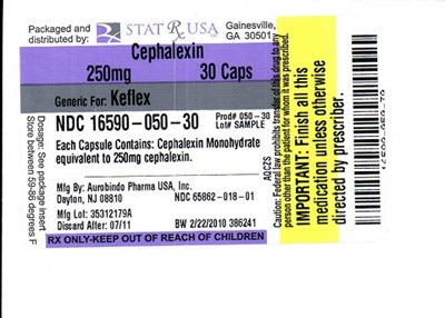 CEPHALEXIN_250MG_LABEL.jpg LABEL IMAGE FOR 250MG - CEPHALEXIN 250MG LABEL