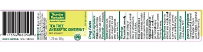 Tea Tree Antiseptic Ointment Label (Teatreeointment50g)