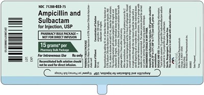 amp-image-04.jpg Principal Display Panel – Ampicillin and Sulbactam for Injection, USP 15 gram Bottle Label - amp image 04