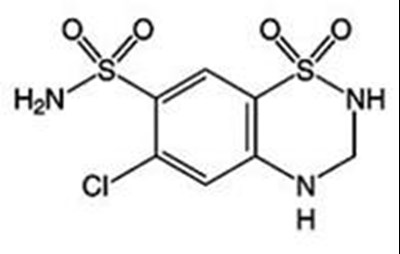 Structure, Hydrochlorothiazide (Spl Image2 Structure2)