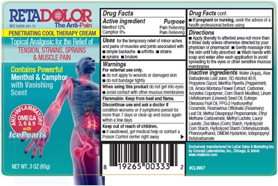 retadolor-01.jpg Principal Display Panel - 85g Bottle Label - retadolor 01