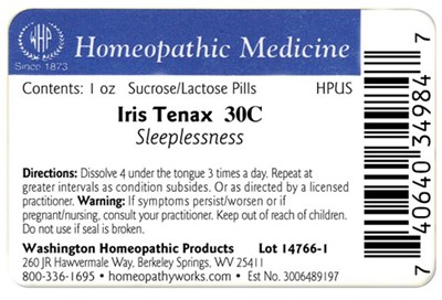Image Description (Iristenax30c1oz Label)