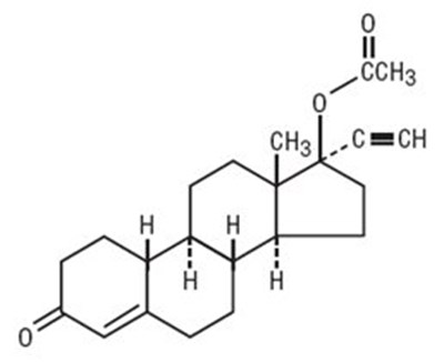 Norethindrone Acetate, Usp Structural Formula (Junel Image 1)
