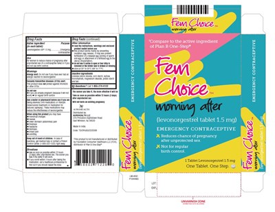 levonorgestrel-fig1.jpg PACKAGE LABEL-PRINCIPAL DISPLAY PANEL - 1.5 mg (1 Tablet Carton Label) - levonorgestrel fig1