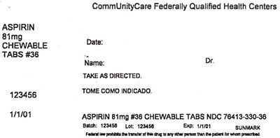 Principal Display Panel - 81 mg Bottle Carton Label - aspirin 01