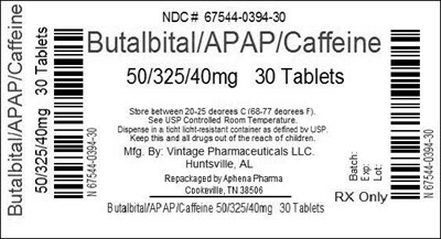 Bottle Label 50/325/40mg (67544 394)