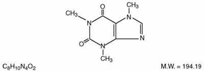 This Is An Image Of The Structural Formula Of Caffeine. (Buapapcafftab50mg325mg40mg 3)