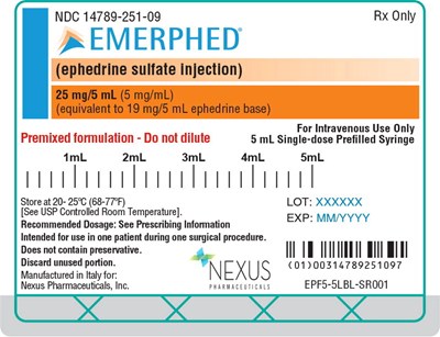 eph0b-0003-08.jpg Principal Display Panel – 25 mg/5 mL Vial Label - eph0b 0003 08