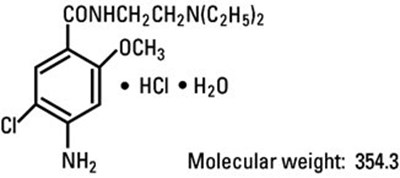 Structural Formula Metoclopramide Hydrochloride (Metoclopramide 01)