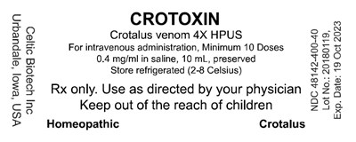 10 mL Vial Label (Crotoxin 01)