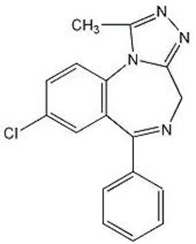 alprazolam-str.jpg Chemical Structure - alprazolam str