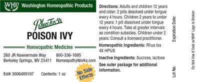 WHP Poison Ivy Label - WHP Poison Ivy Label