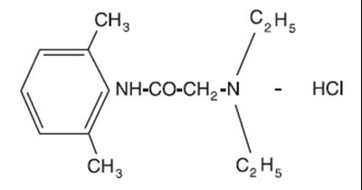 Chemical Structure 1 - xylocaine 01