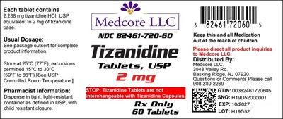 2 mg Tablet Bottle Label (Tizanidine 5)