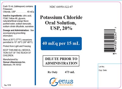 potassium-02.jpg PRINCIPAL DISPLAY PANEL - 40 mEq per 15 mL Bottle Label - potassium 02