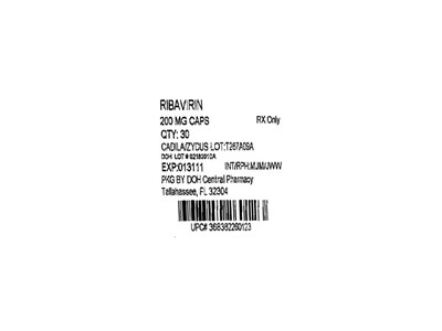 Label Image For 200mg (Ribavirin200mg(cadila Zydus))