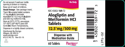 alogliptin-07.jpg PRINCIPAL DISPLAY PANEL - 12.5 mg/500 mg Tablet Bottle Label - alogliptin 07