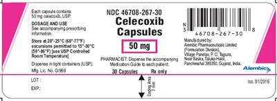 50 mg 30 Capsules in Bottle Pack - celecoxib 50mg