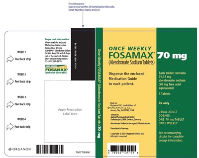fosamax-08.jpg PRINCIPAL DISPLAY PANEL - 4 Tablet Blister Pack - fosamax 08