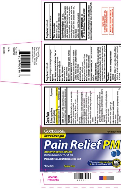 Acetaminophen 500 mg, Diphenhdyramine HCl 25 mg - acetaminophen pm geltab 1