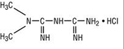 Structural Formula For Metformin Hydrochloride (Image 01)