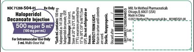 500 mg Per 5 mL Vial Label (Hal0a 0002 06 V2)