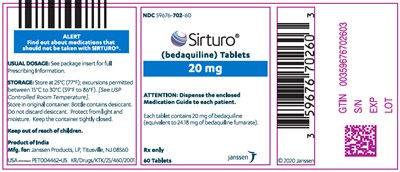 PRINCIPAL DISPLAY PANEL - 20 mg Tablet Bottle Label - sirturo 03