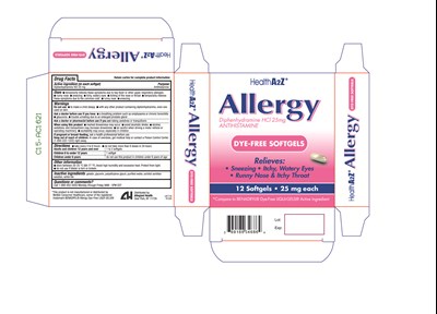 Diphenhydramine HCL 25mg - 409   allergy dye free 1