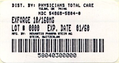 Principal Display Panel – Package Label – 10 mg*/160 mg Tablets (5804)