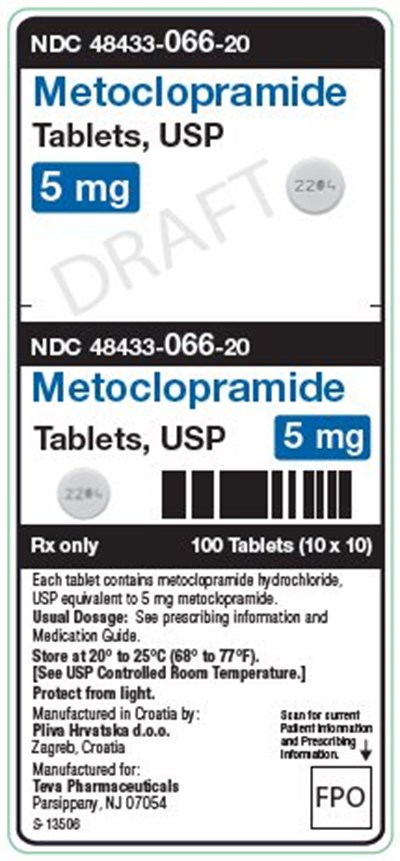 Metoclopramide 5 mg Tablets, Usp Unit Carton Label (Image 01)