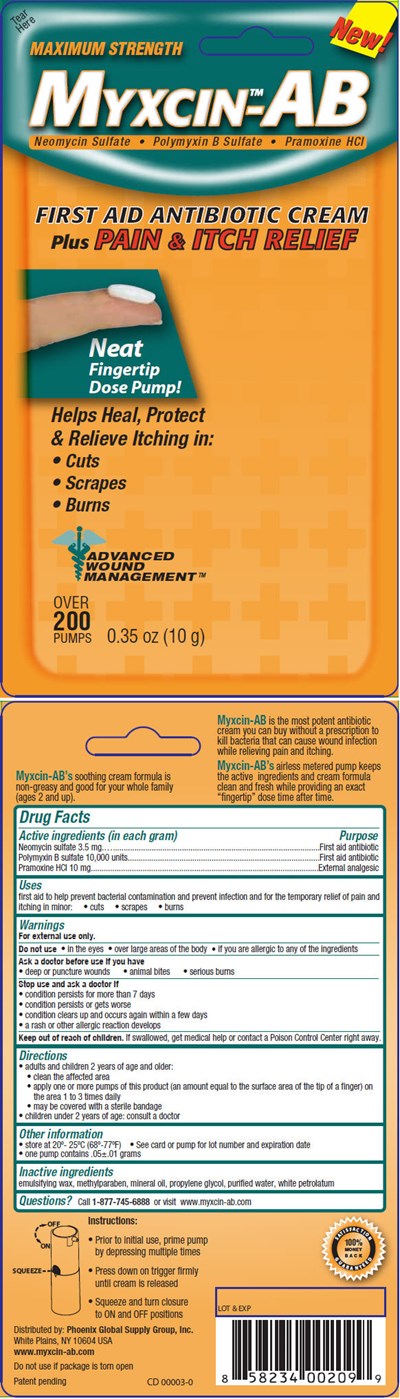 myxcin-01.jpg Principal Display Panel - 10 g Blister Pack - myxcin 01