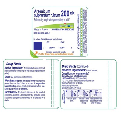 Label (Arsenicum Sulphuratum Rubrum 200ck Label)